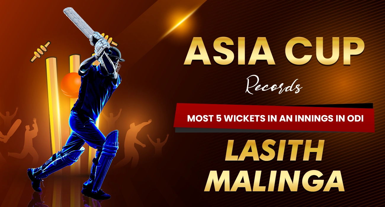 Most 5 wickets in an innings in ODI - Lasith Malinga