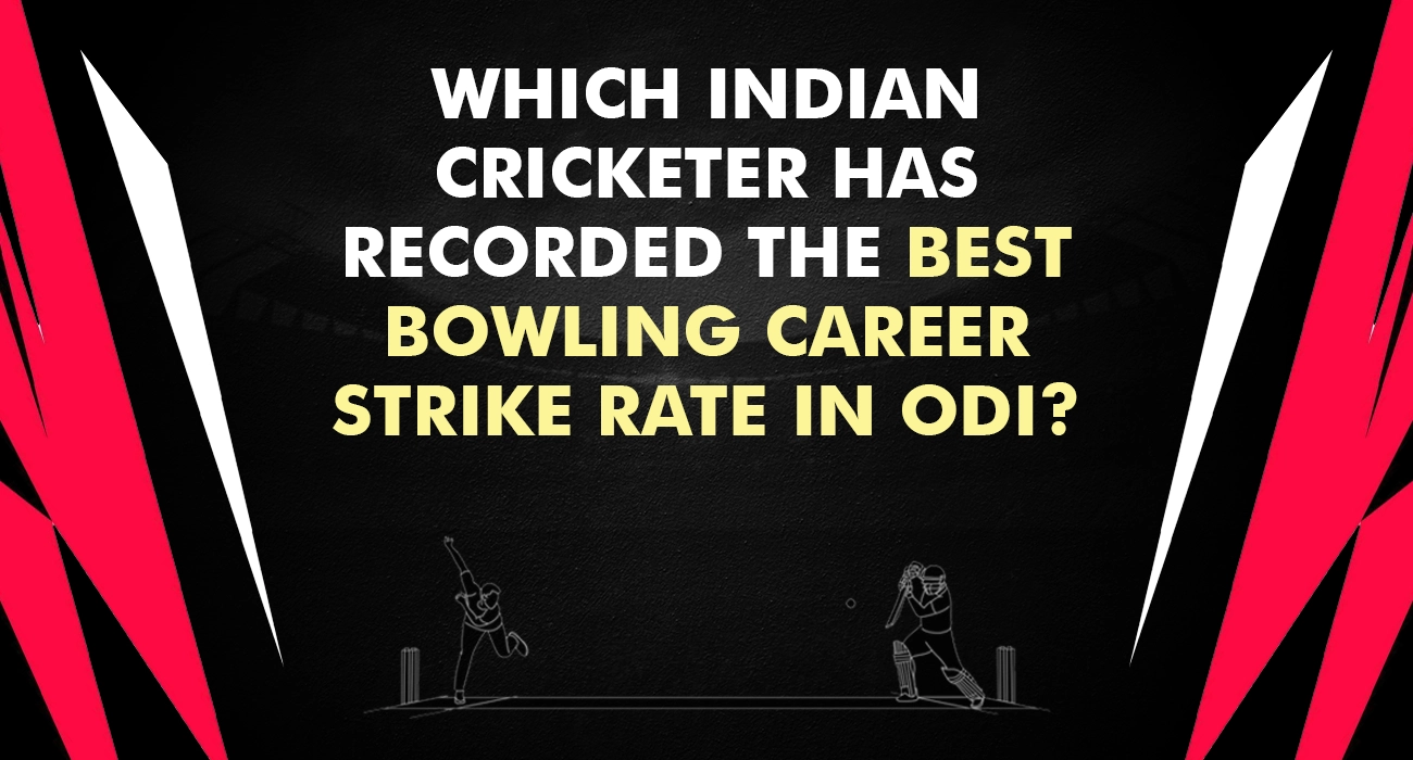Which Indian cricketer has recorded the best bowling career strike rate in ODI