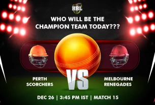 khelraja.com - Perth Scorchers vs Melbourne Renegades BBL 2024
