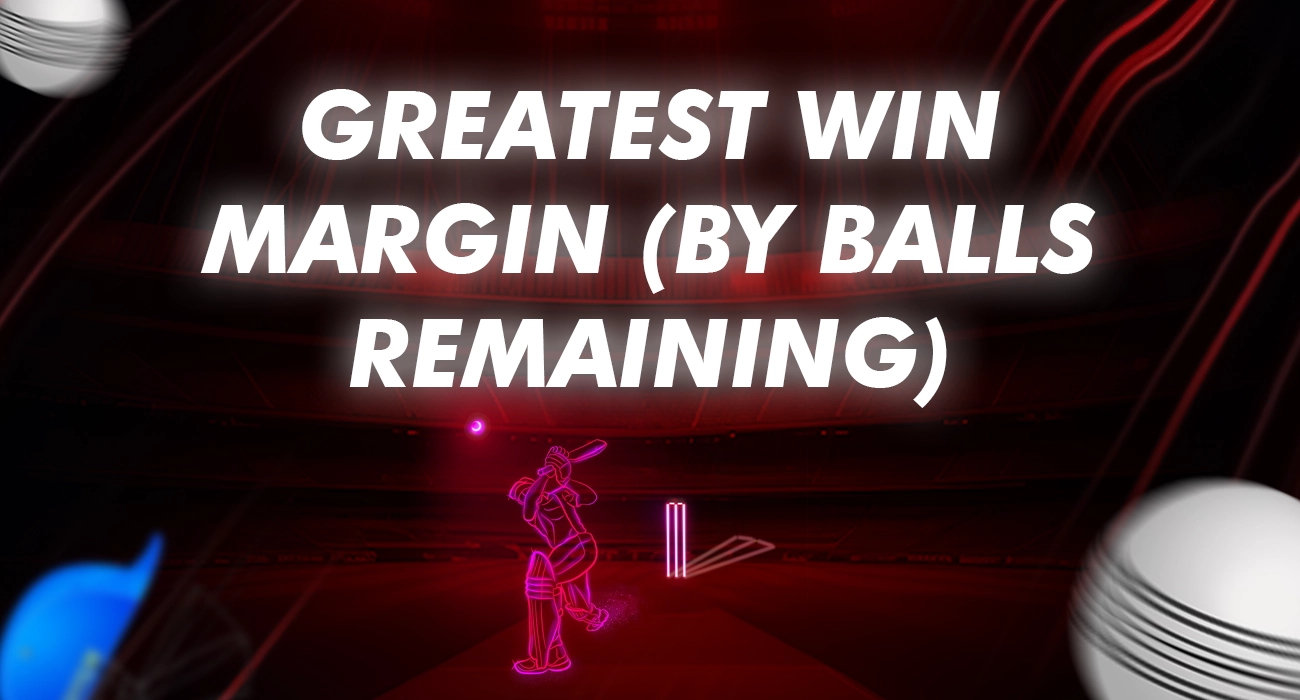 Indian Premier League (IPL) Records Which Players Have Recorded the Greatest Win Margin (by balls remaining) in the History of IPL